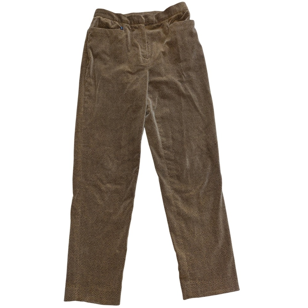 Lauren Ralph Lauren‎ Petite Brown Herringbone Corduroy Straight Leg Pants 4P